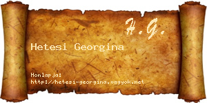 Hetesi Georgina névjegykártya